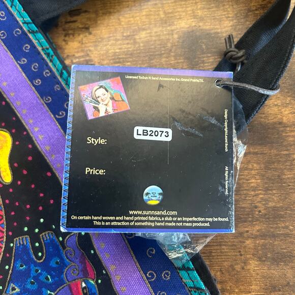 Vintage Laurel Burch Dogs Doggies Canine Family Small Tote Bag Purse NWT LB2073 - Picture 9 of 13